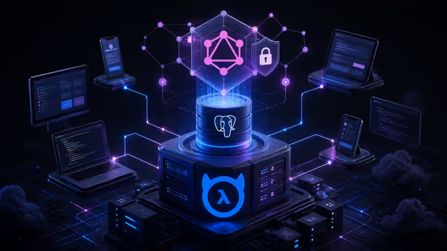 Ilustração do Hasura GraphQL Engine auto-hospedado em uma VPS, conectando um banco PostgreSQL a uma API GraphQL