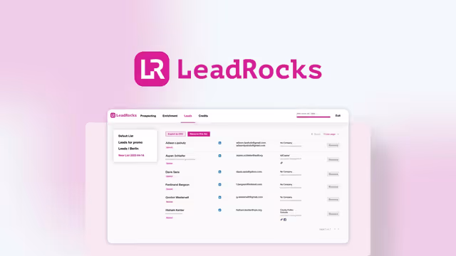 LeadRocks - lifetime deal no AppSumo