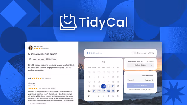 TidyCal - lifetime deal no AppSumo