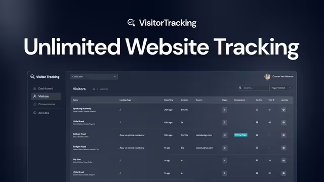Visitor Tracking - Unlimited Website Tracking - lifetime deal no AppSumo
