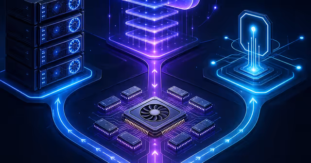 Ilustração de três caminhos para executar IA: VPS GPU persistente, GPU cloud sob demanda e API pronta