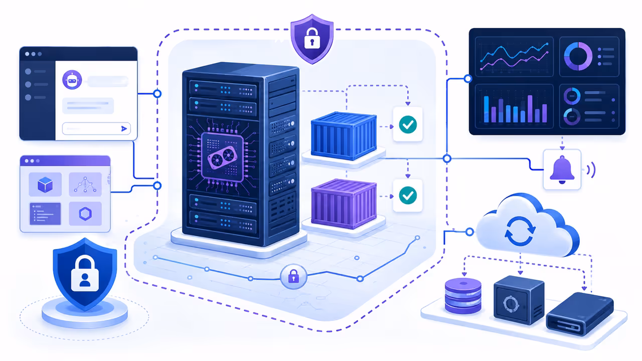 Ilustração: Valide, monitore e faça backup