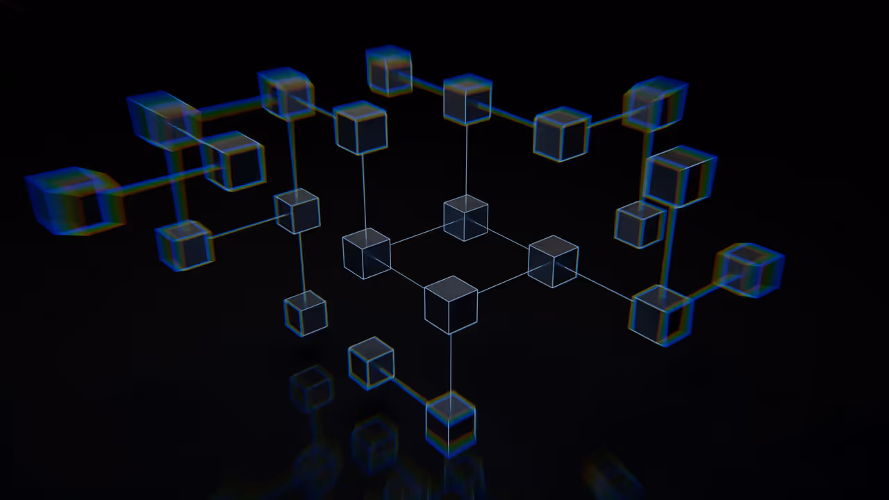 Ilustração de cadeia de suprimentos de software com pontos de conexão