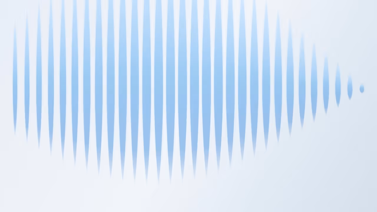 Ondas sonoras digitais representando tecnologia de voz e áudio processado por inteligência artificial