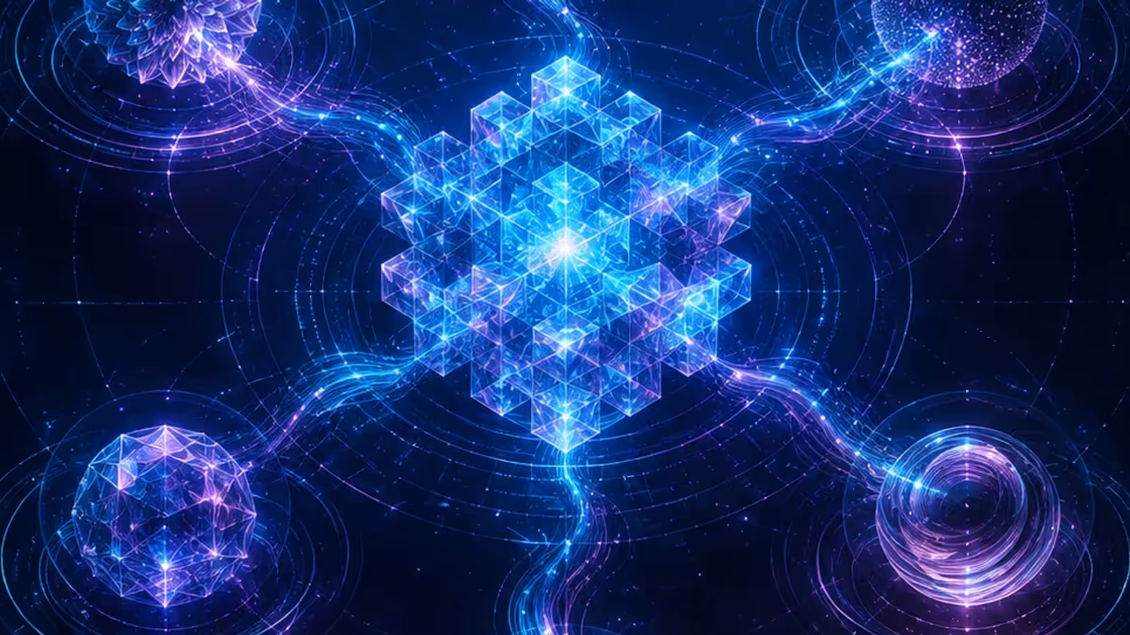 Rede abstrata de agentes de IA interoperáveis conectados a um núcleo central
