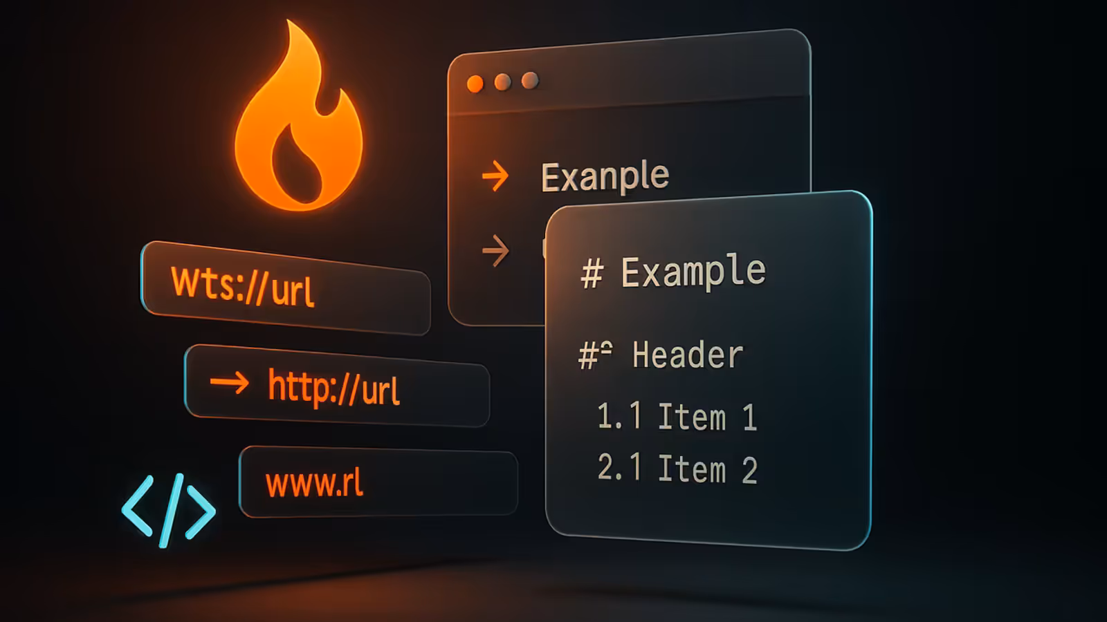 Firecrawl - API de web scraping para AI agents, transformando URLs em markdown LLM-ready com interface visual moderna e icones de dados