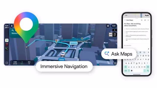 Google lança Maps com IA Gemini e navegação imersiva