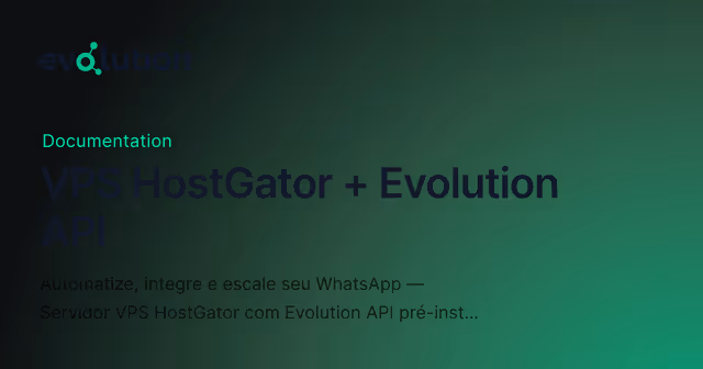 HostGator VPS com Evolution API — Ver planos de VPS com Evolution API