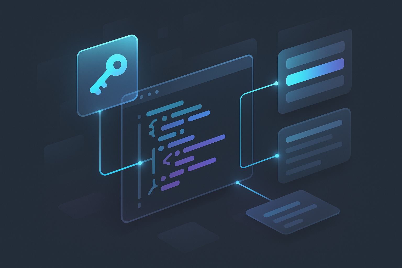 Interface conceitual do playground da Muapi AI com painel de API keys e chamadas
