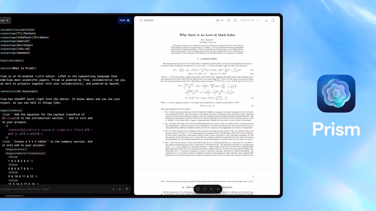 OpenAI lança Prism: workspace gratuito para escrita científica com IA avançada