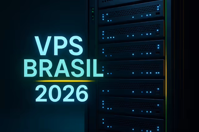 VPS Brasil Barato 2026 - banner editorial com servidores e identidade visual brasileira